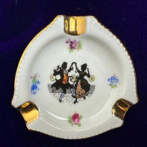VTG MCM Small Women's Ashtray Victorian era RARE markings Germany American Zone
